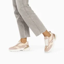Baskets Alexane Lilas Et Rose Gold A Semelle Epaisse