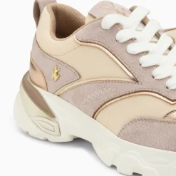 Baskets Alexane Lilas Et Rose Gold A Semelle Epaisse