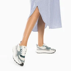 Baskets Alice Bleu Et Argent A Semelle Oversize
