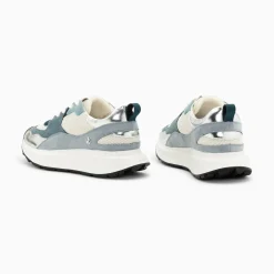Baskets Alice Bleu Et Argent A Semelle Oversize