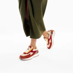 Baskets Anouk Marron Et Beige A Semelle Running