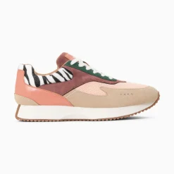 Baskets Anouk Rose Et Beige A Semelle Running