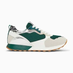Baskets Berenice Vert Et Gris A Semelle Running