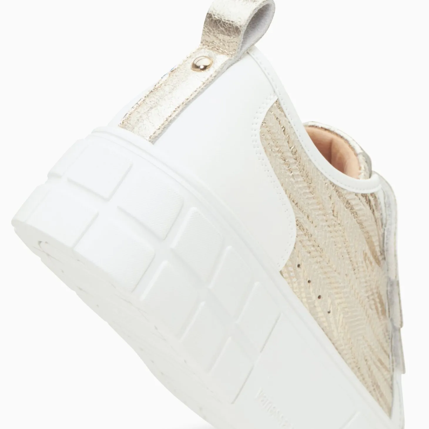 Baskets Bridget Beige Et Or Zebre A Plateforme