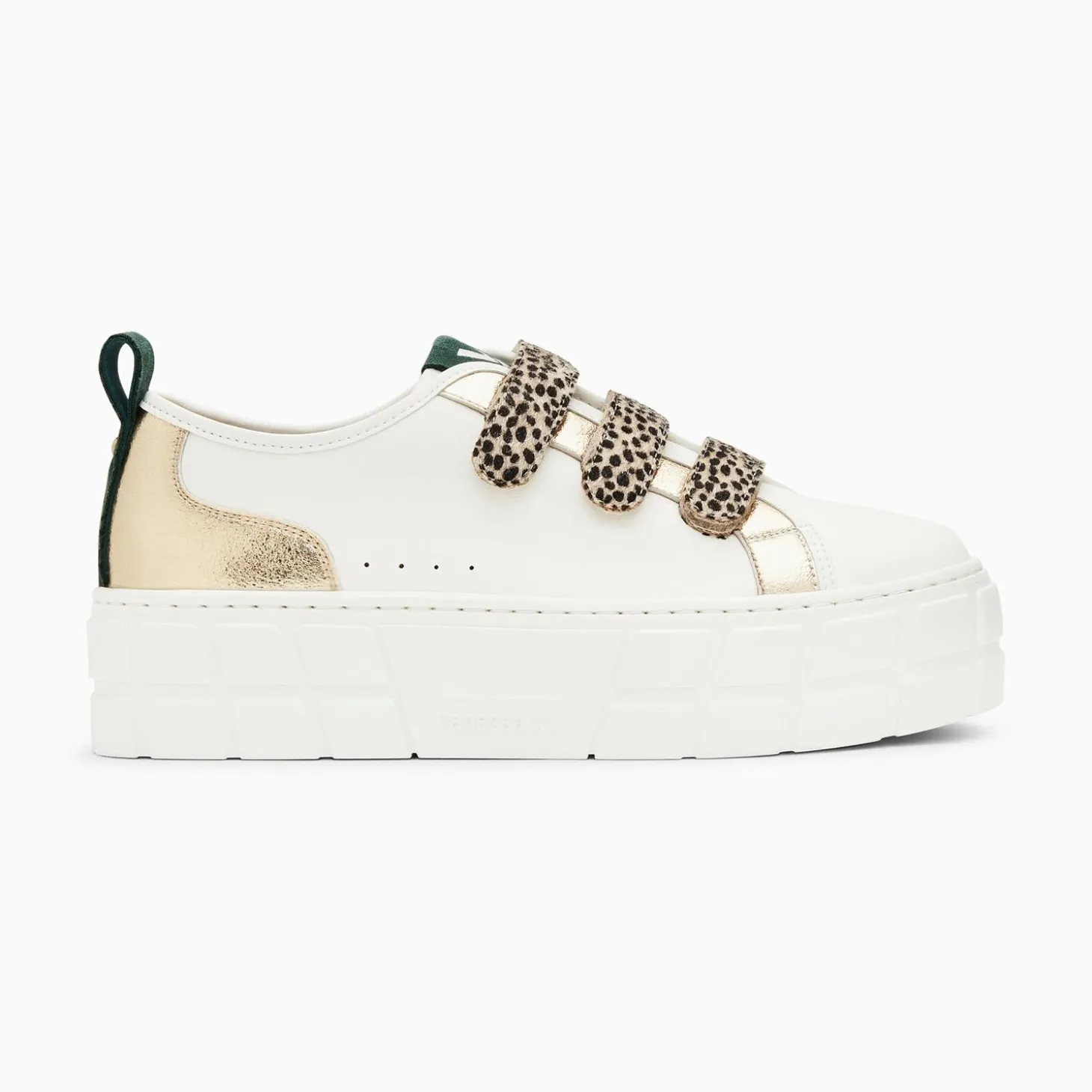 Baskets Bridget Or Et Guepard A Plateforme