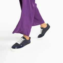 Baskets Celeste Bleu Nuit A Lacets