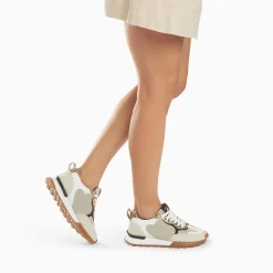Baskets Coeur Gloria Beiges A Semelle Running