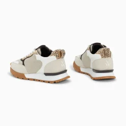 Baskets Coeur Gloria Beiges A Semelle Running