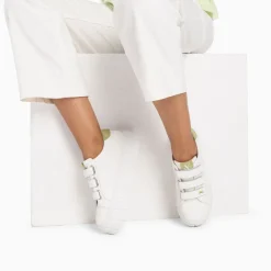 Baskets Coraline Blanc Et Vert A Plateforme