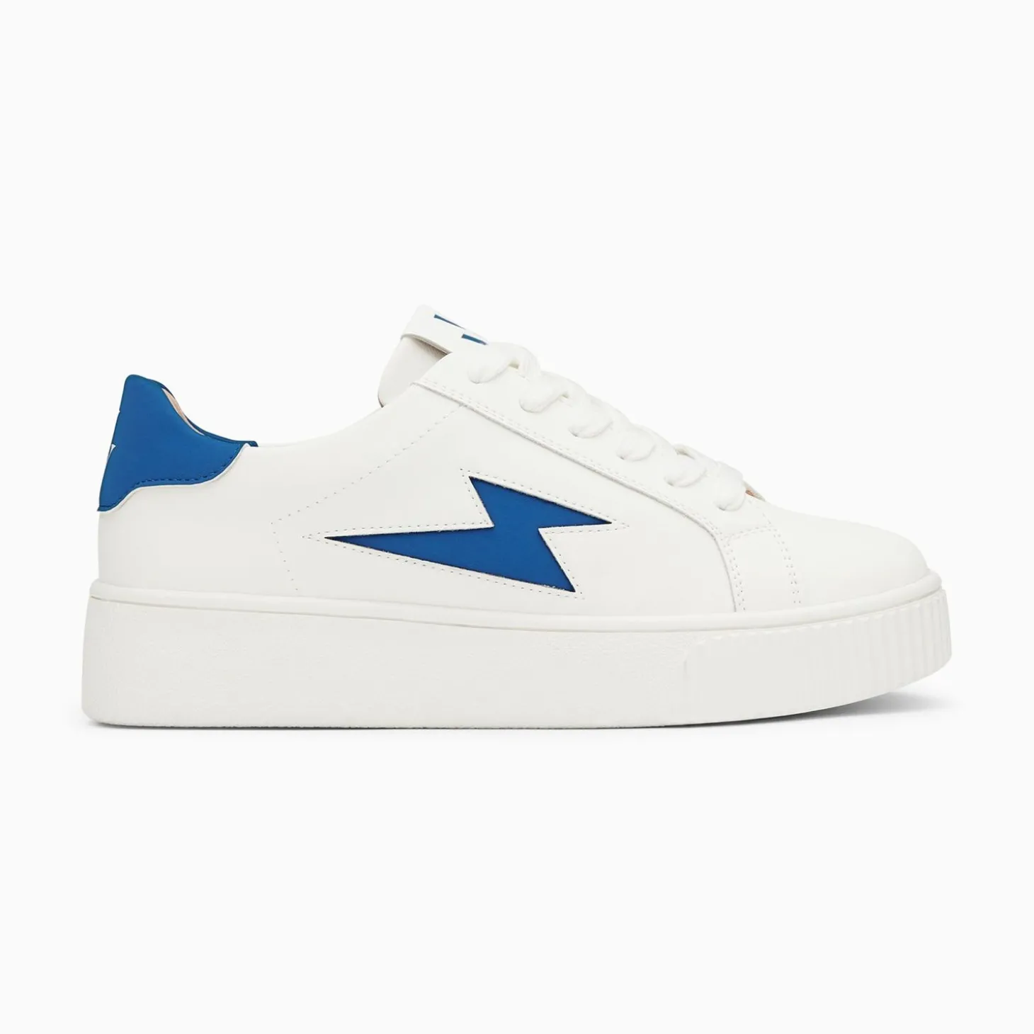 Baskets Eclair Angie Blanc Et Bleu A Lacets