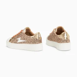 Baskets Eclair Elise Rose Gold Paillete A Lacets
