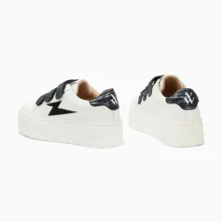 Baskets Eclair Eve Blanc Et Noir A Plateforme