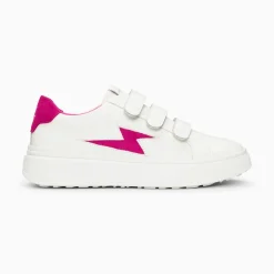 Baskets Eclair Fanny Blanc Et Fuchsia A Scratchs