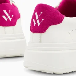 Baskets Eclair Fanny Blanc Et Fuchsia A Scratchs