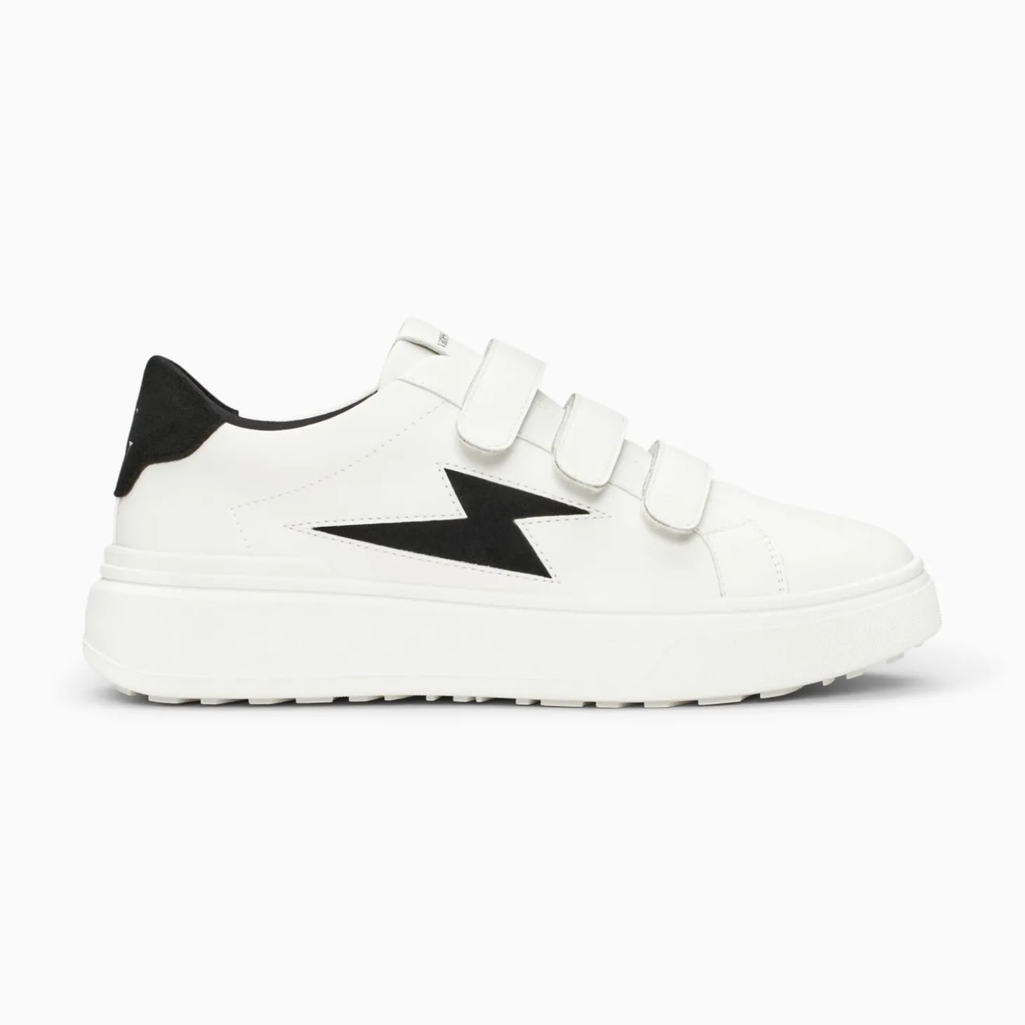Baskets Eclair Fanny Blanc Et Noir A Scratchs