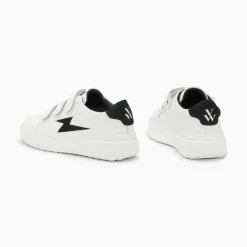Baskets Eclair Fanny Blanc Et Noir A Scratchs