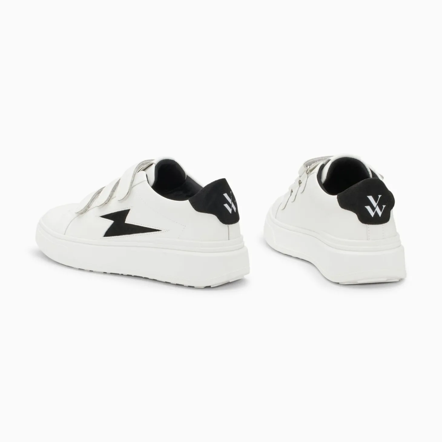 Baskets Eclair Fanny Blanc Et Noir A Scratchs