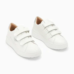 Baskets Eclair Fanny Blanc Et Argent A Scratchs