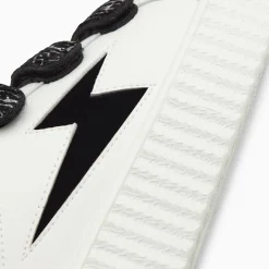 Baskets Eclair Ingrid Blanc Et Noir Zebre A Scratchs