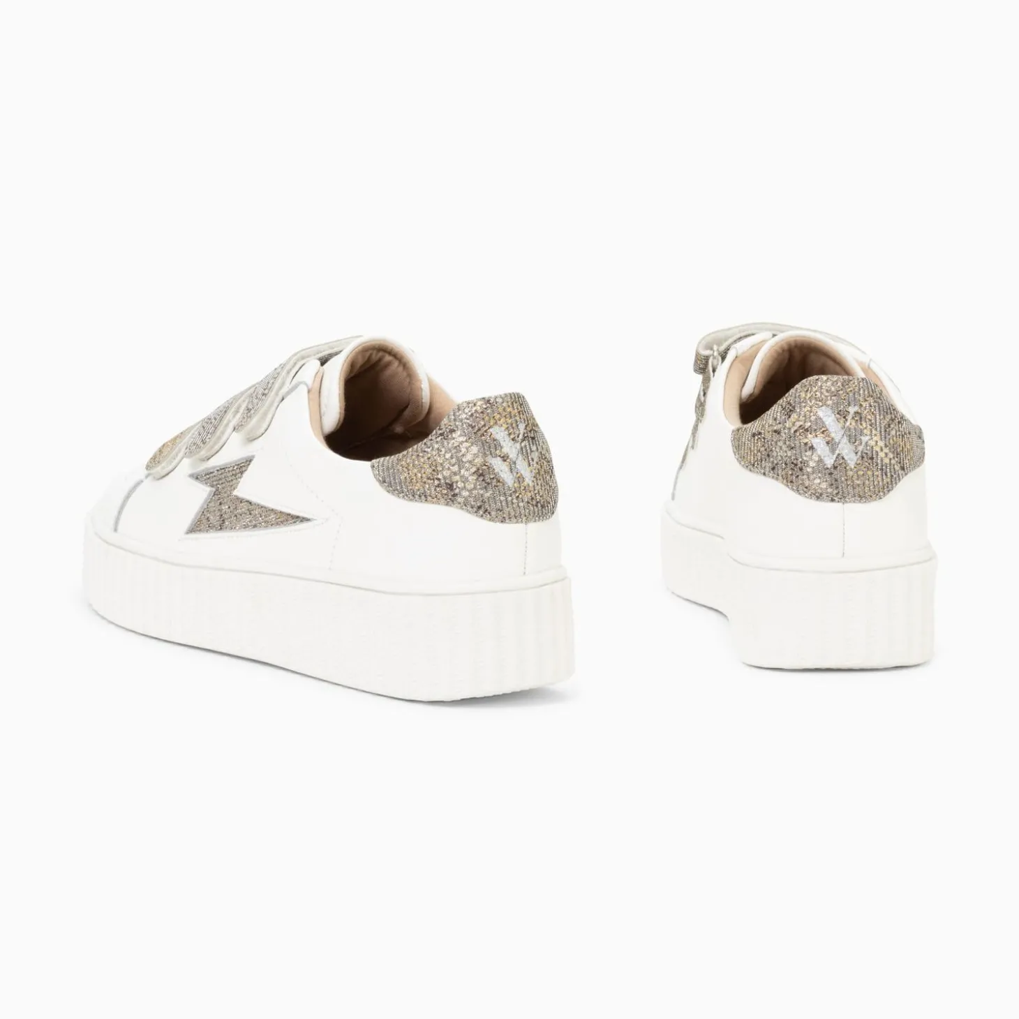 Baskets Eclair Jane Blanches En Cuir A Scratchs Anthracite