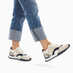 Baskets Eclair Liena Bleu Et Or A Semelle Running