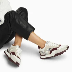 Baskets Eclair Liena Pourpre Et Argent A Semelle Running