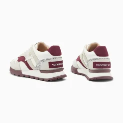 Baskets Eclair Liena Pourpre Et Argent A Semelle Running