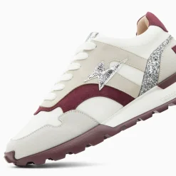 Baskets Eclair Liena Pourpre Et Argent A Semelle Running