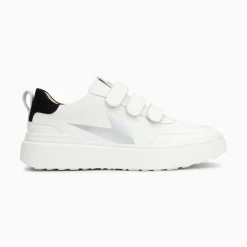 Baskets Eclair Lison Blanc Et Noir A Scratchs