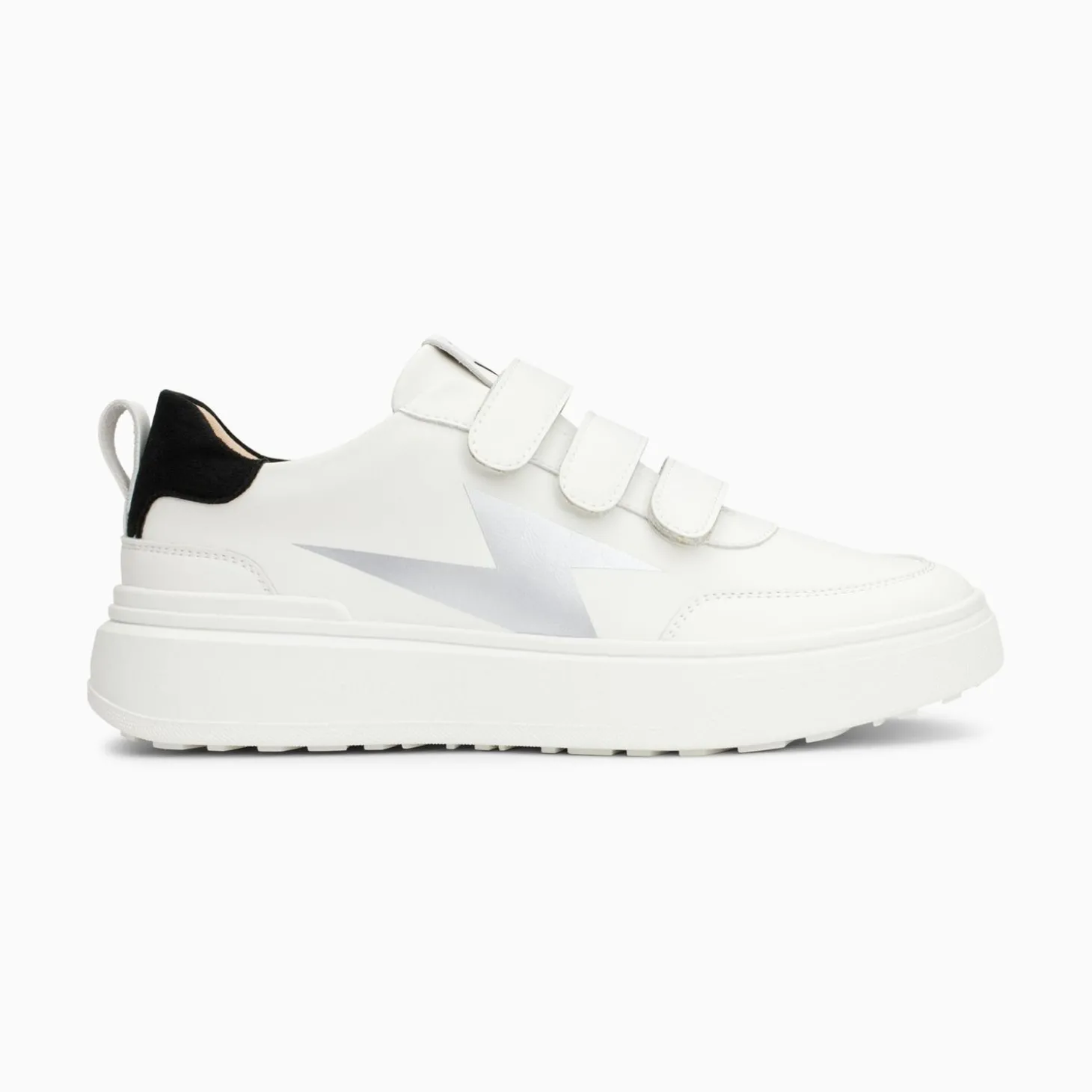 Baskets Eclair Lison Blanc Et Noir A Scratchs