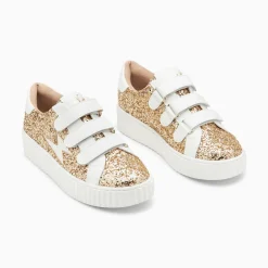 Baskets Eclair Marielle A Paillettes Or
