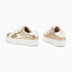 Baskets Eclair Marielle A Paillettes Or