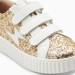 Baskets Eclair Marielle A Paillettes Or