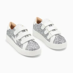 Baskets Eclair Marielle A Paillettes Argent