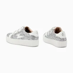 Baskets Eclair Marielle A Paillettes Argent