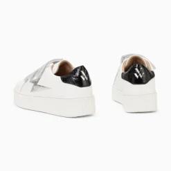 Baskets Eclair Marilou Blanc Et Argent A Scratchs