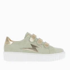 Baskets Eclair Marilou Vert Pale A Scratchs Champagne