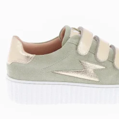 Baskets Eclair Marilou Vert Pale A Scratchs Champagne