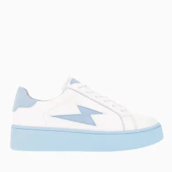 Baskets Eclair Melany Blanches A Semelle Bleue