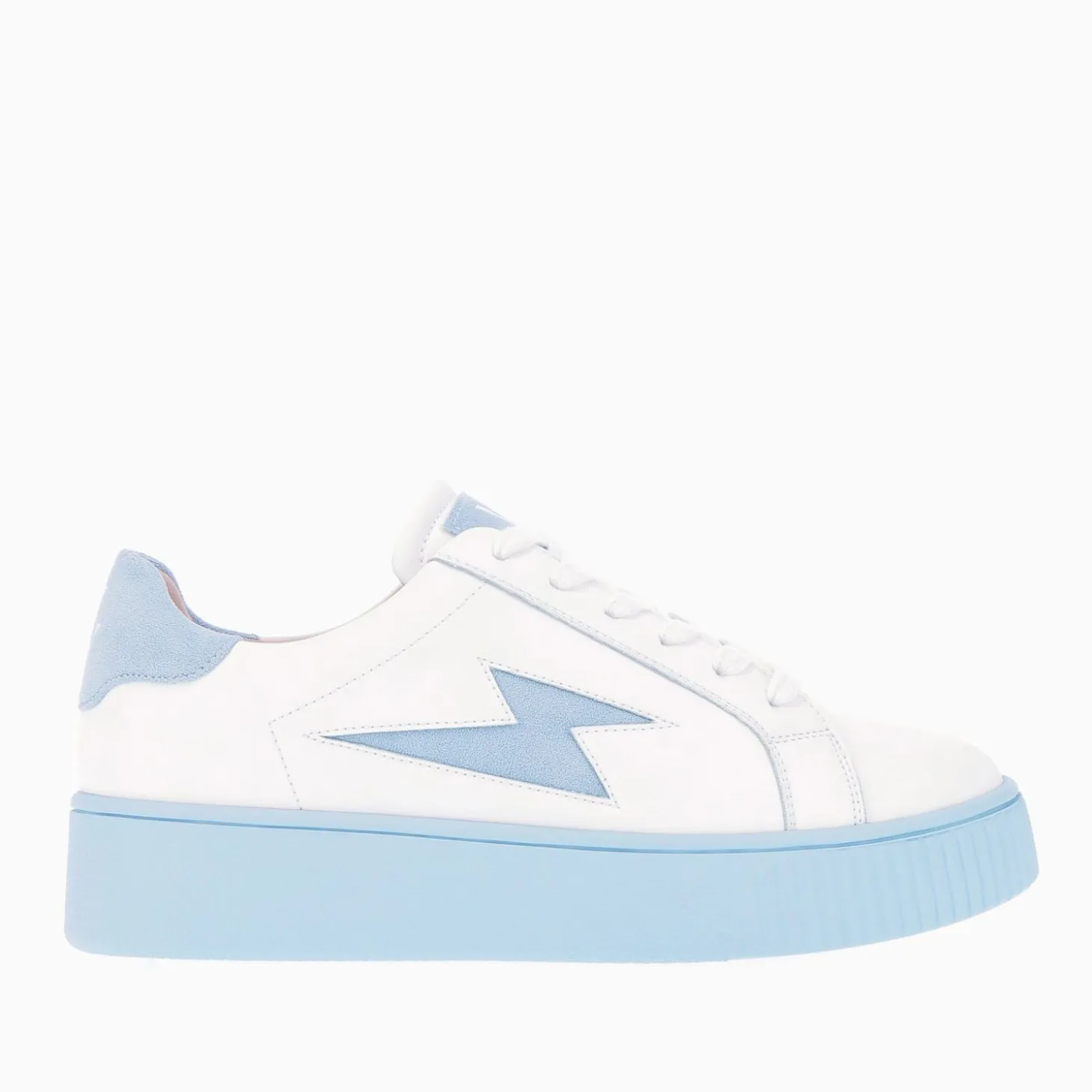 Baskets Eclair Melany Blanches A Semelle Bleue