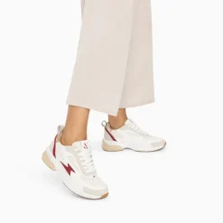 Baskets Eclair Nina Blanc Et Pourpre A Semelle Graphique