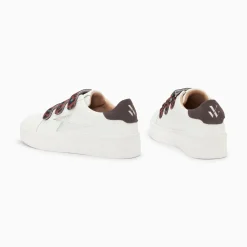 Baskets Eclair Noura Blanc Et Argent A Scratchs Leopard
