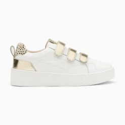 Baskets Eclair Oxanna Blanches A Scratchs Or