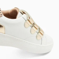 Baskets Eclair Oxanna Blanches A Scratchs Or