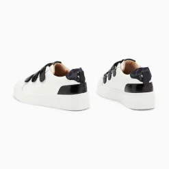Baskets Eclair Oxanna Blanches A Scratchs Noirs