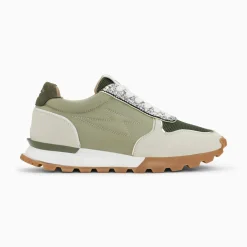 Baskets Eclair Paola Kaki Et Argent A Semelle Running