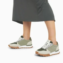 Baskets Eclair Paola Kaki Et Argent A Semelle Running