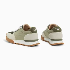 Baskets Eclair Paola Kaki Et Argent A Semelle Running