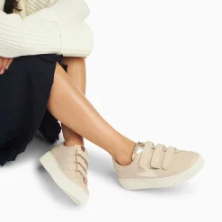 Baskets Eclair Pomeline Beige Et Or A Scratchs