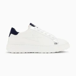 Baskets Eclair Romane Blanc Et Bleu A Lacets